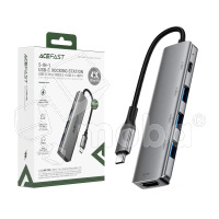 Адаптер Type-C - 5 в 1 Acefast J16 HUB Серый