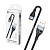 Кабель USB - Lightning BC X57 (5A, оплетка ткань) Черный