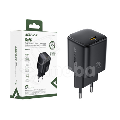 Сетевое зарядное устройство Type-C Acefast A134 (67W, PD, GaN) Черный