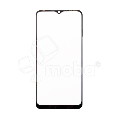 Стекло для переклейки Tecno Spark 8C (KG5n) в сборе с OCA пленкой Черный - OR (Mitsubishi)