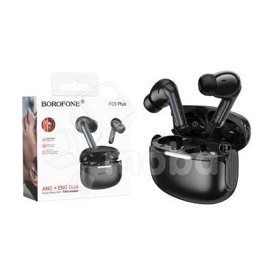 Беспроводные наушники Bluetooth Borofone FQ9 Plus (TWS, вакуумные, активное шумоподавление) Черный