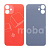 Задняя крышка для iPhone 12 mini (A2399) Красный (стекло, монолит, широкий вырез под камеру, логотип) - Премиум