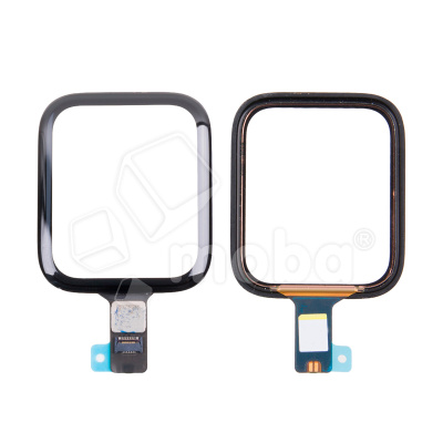 Стекло для переклейки Apple Watch 4 (44 мм) в сборе с тачскрином и OCA пленкой сапфировое Черный