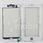 Стекло для переклейки iPhone 7 с OCA пленкой + рамка Белый - OR (Mitsubishi)