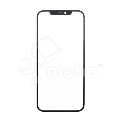 Стекло для переклейки iPhone 12 Pro Max в сборе с OCA пленкой Черный - OR (Feaglet)