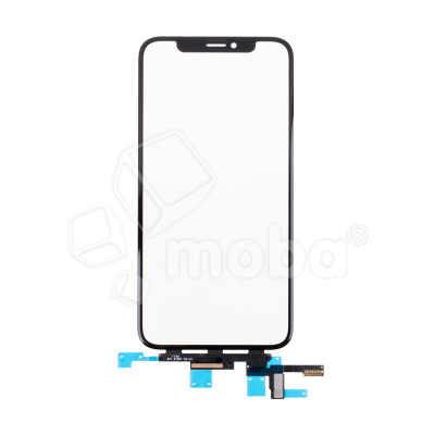 Стекло для переклейки iPhone X с OCA пленкой + тачскрин Черный - OR (Feaglet)