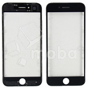 Стекло для переклейки iPhone 8/SE (2020)/SE (2022) с OCA пленкой + рамка Черный - OR (Mitsubishi)